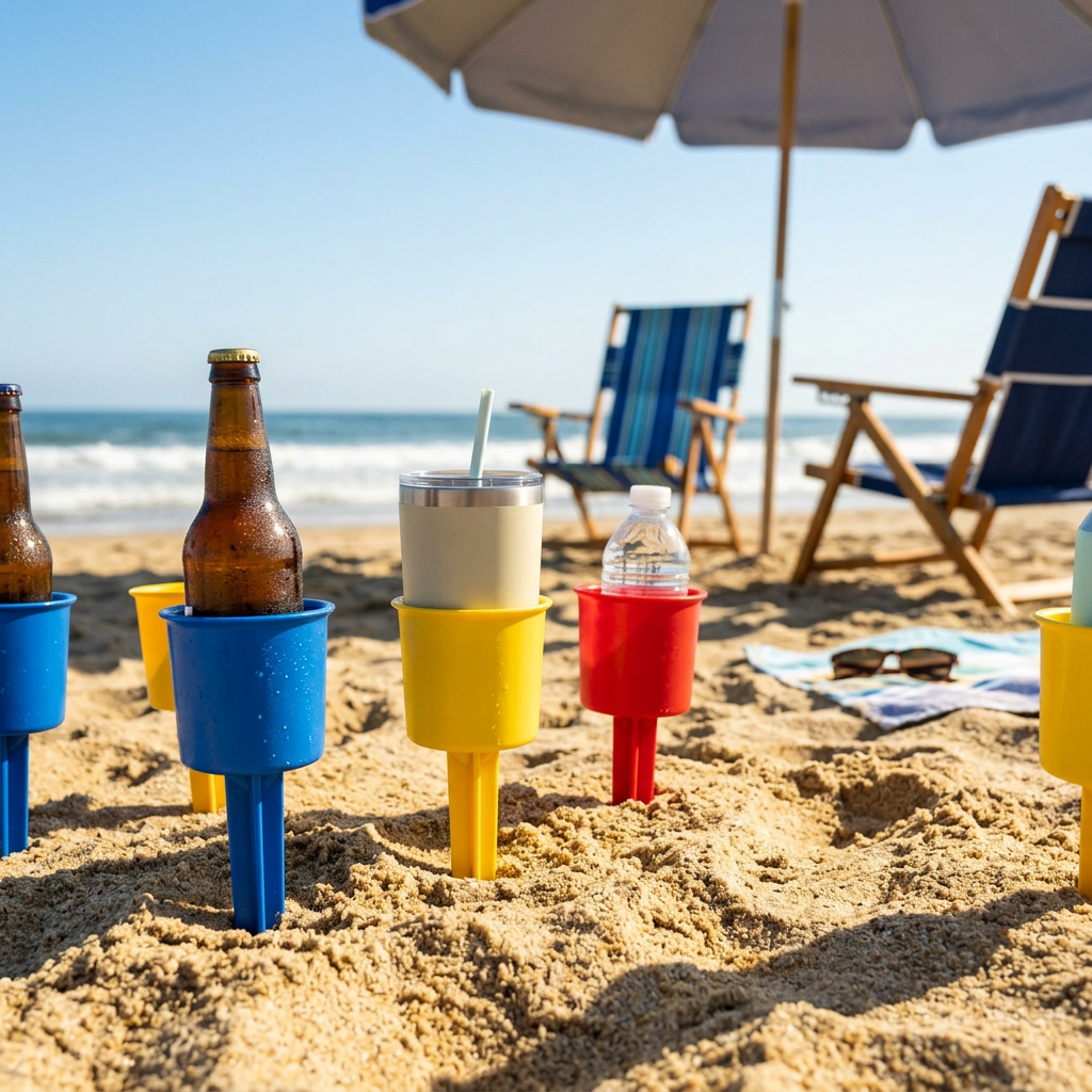 Beach Cup Holder Stakes Set - Lifestyle