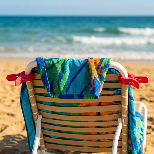 Beach Towel Clips Set - Lifestyle