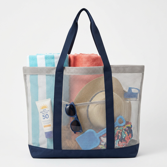 Large Mesh Beach Tote Bag - Main